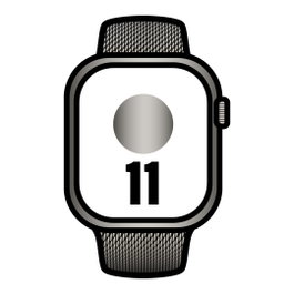 Apple Watch Series 11 GPS + Cellular 46mm Titanio Natural Correa Milanese Natural S/M